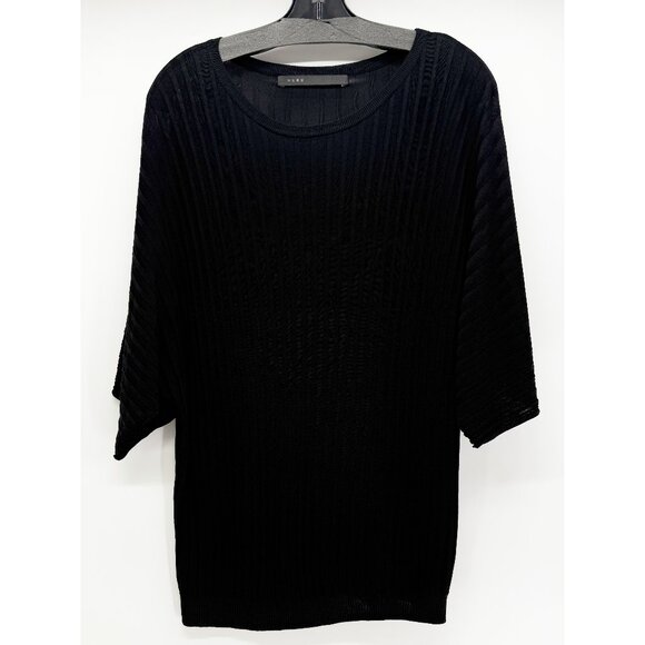 NUBU Studio Hungarian Black Ribbed Knit Top - Picture 2 of 10